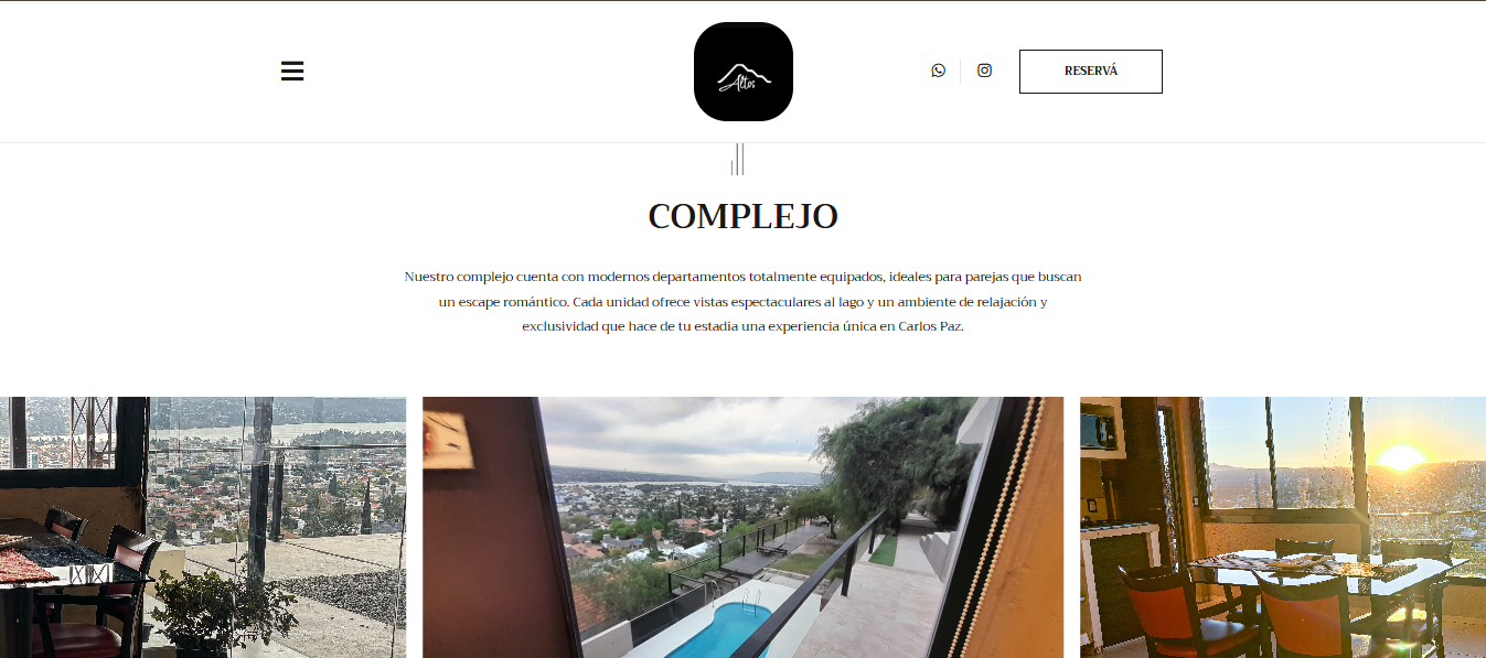 Sitio web multi-page para Altos Apart Carlos Paz desarrollado por Eje Z